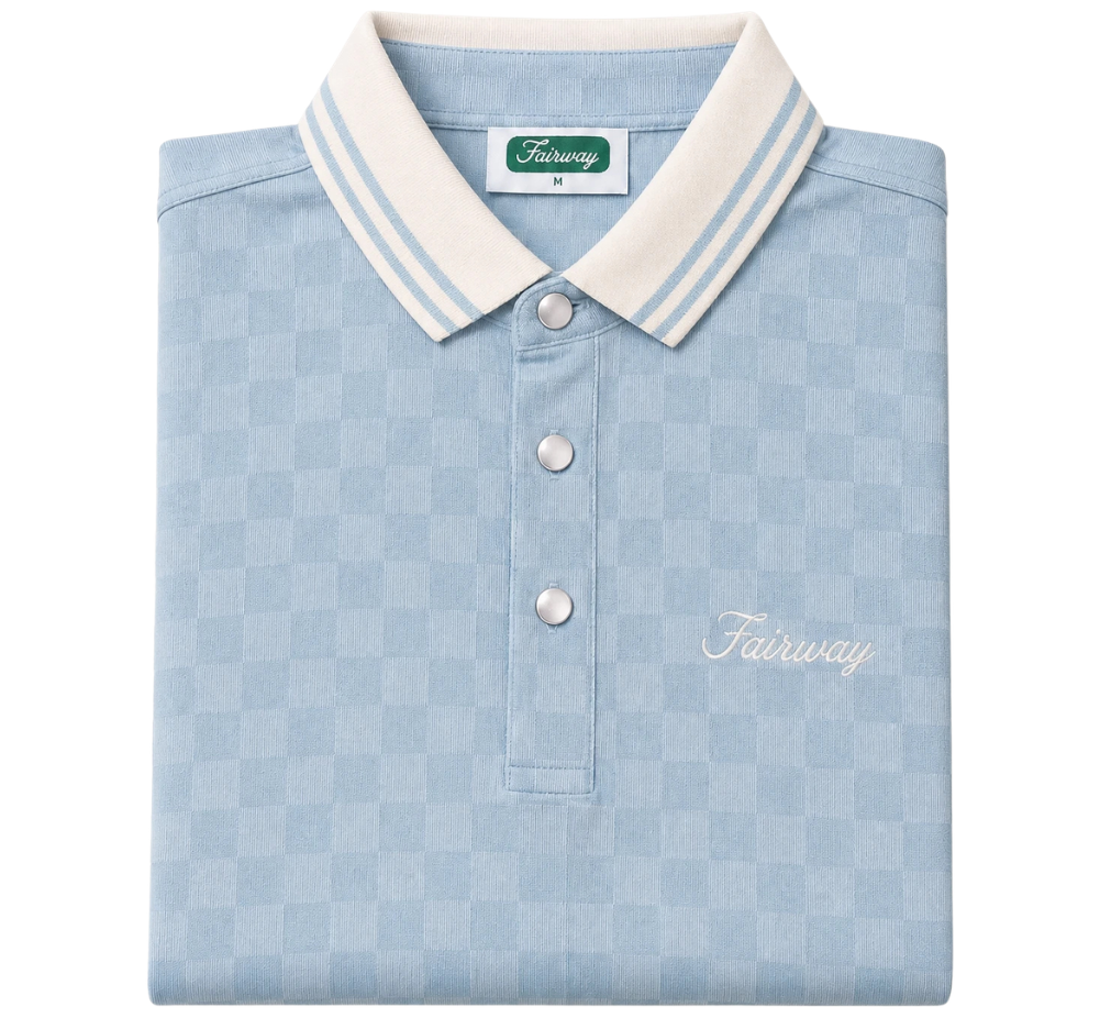 Checker Polo (Blue)
